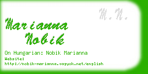 marianna nobik business card